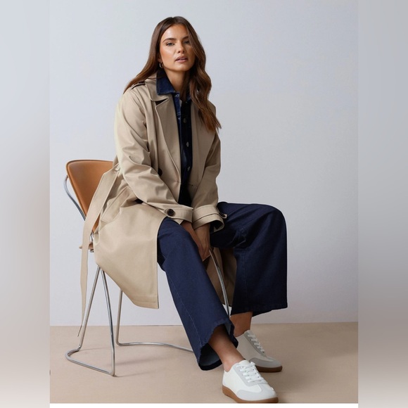 Style & Co. Beige Women's Trench Coat - Picture 2 of 10